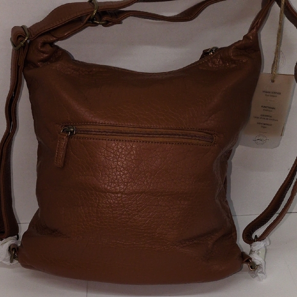 Ampere Creations Vegan Leather Backpack in Tan - Picture 4 of 12